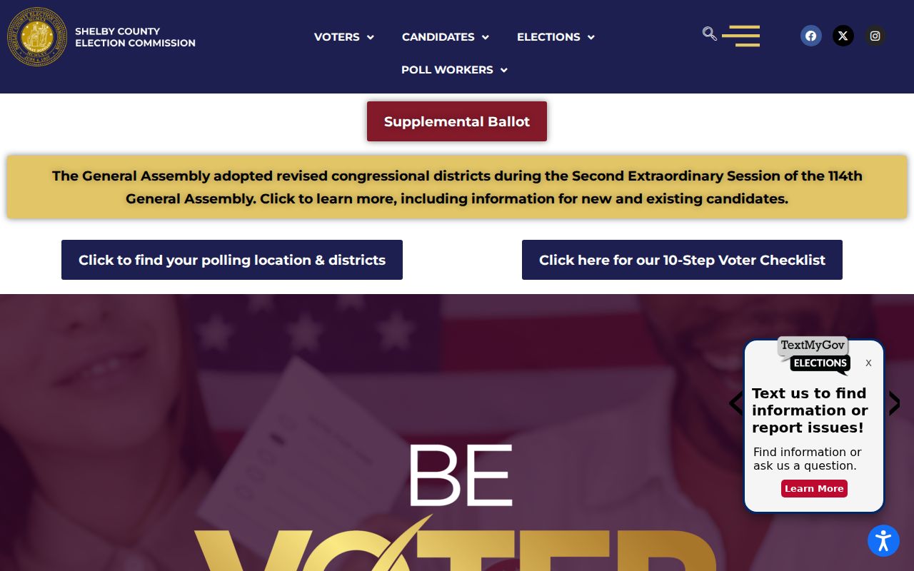 Germantown voter records services at the Shelby County Election Commission